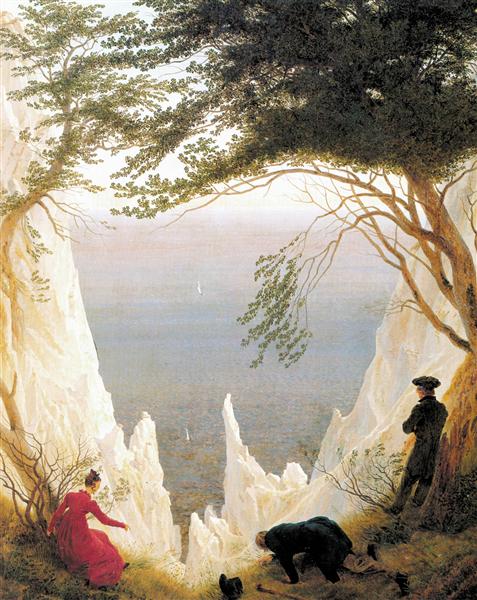 ▲ 카스파르 프리드리히,뤼겐 섬의 백악암,1818